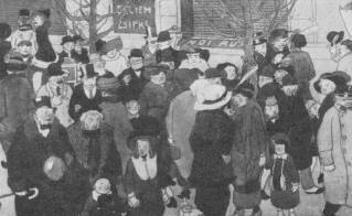 A M�CSARNOK TAVASZI KI�LL�T�S�B�L A KOSSUTH-UTCA PAJT�S �D�N AKVARELLJE