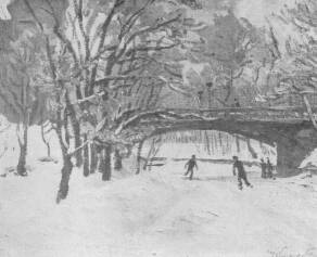 A MŰCSARNOK TAVASZI KIÁLLÍTÁSÁBÓL VÁROSLIGETI RÉSZLET WAGNER GÉZA FESTMÉNYE