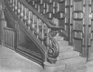 LÉPCSŐHÁZ-RÉSZLET A NÁDOR-UTCAI BANK- ÉS IRODAHÁZBAN TERVEZTE HAASZ ÉS MÁLNAI