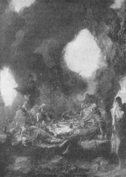 SZERZETESEK LAKOMÁJA ALESSANRDO MAGNASCO FESTMÉNYE SZÉPMŰVÉSZETI MÚZEUM